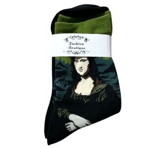 Mona Lisa Socks‎ Novelty Unisex 6-12 Crazy Fun SF35